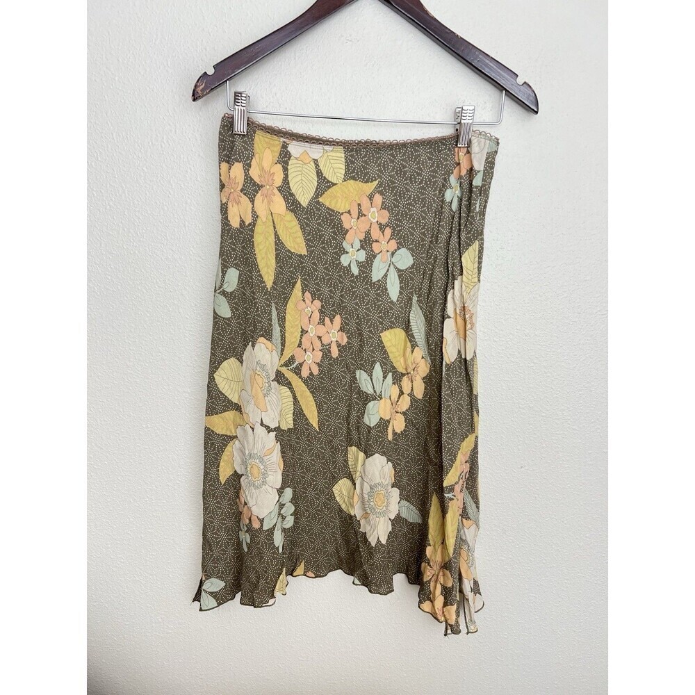 VTG Y2K John Paul Richard Floral Midi Skirt S Cottage Coquette Fairy Feminine